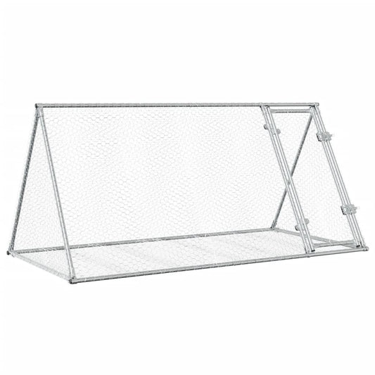 vidaXL Κλουβί Κουνελιών Ασημί 200x105x91 εκ. από Γαλβανισμένο Χάλυβα