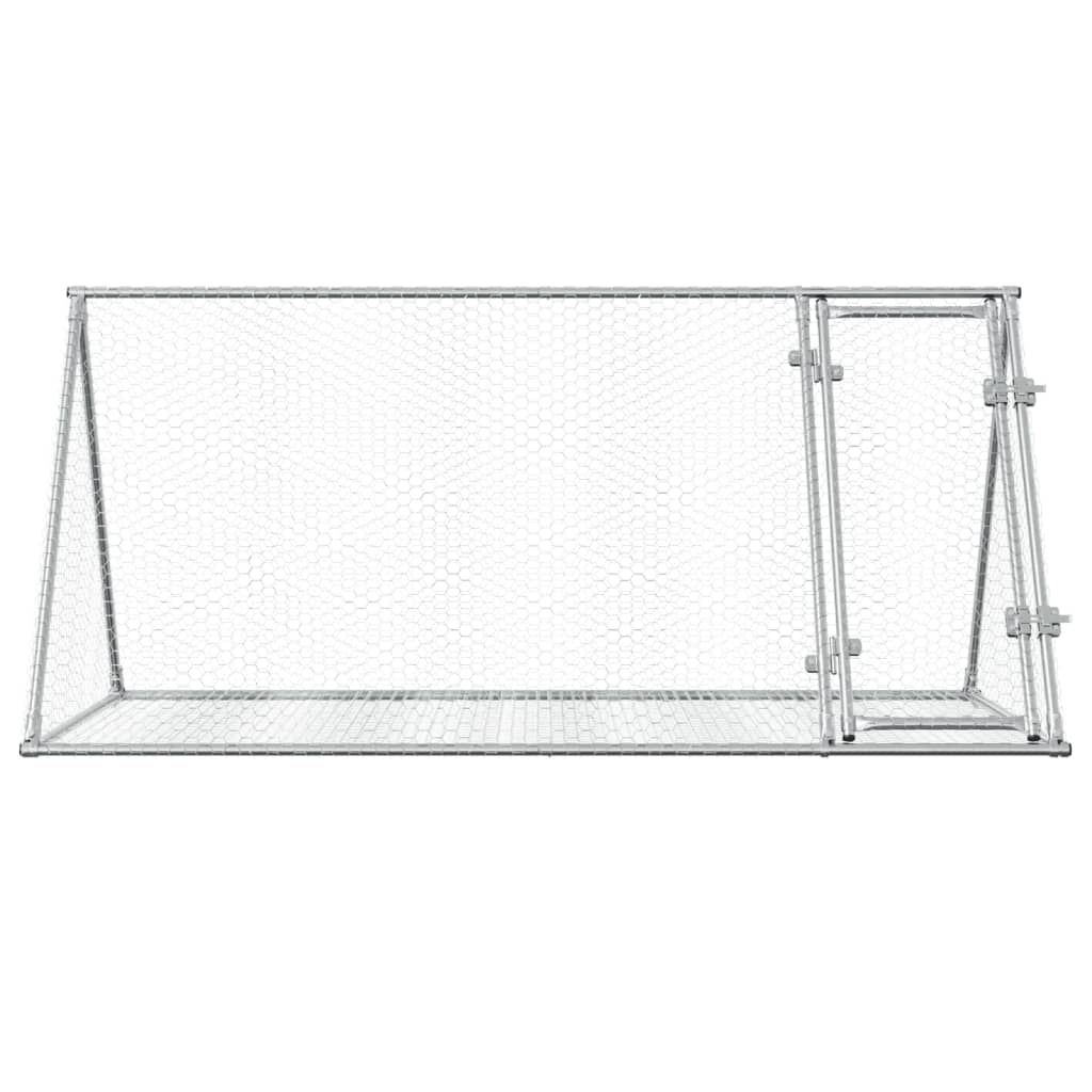 vidaXL Κλουβί Κουνελιών Ασημί 200x105x91 εκ. από Γαλβανισμένο Χάλυβα