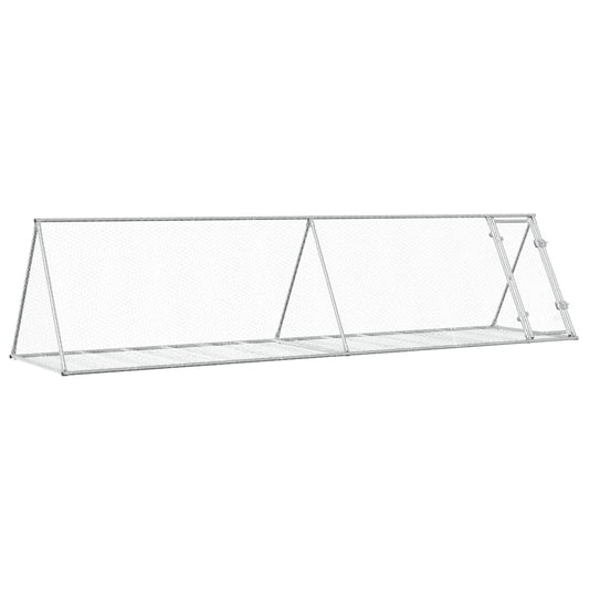 vidaXL Κλουβί Κουνελιών Ασημί 400x105x91 εκ. από Γαλβανισμένο Χάλυβα