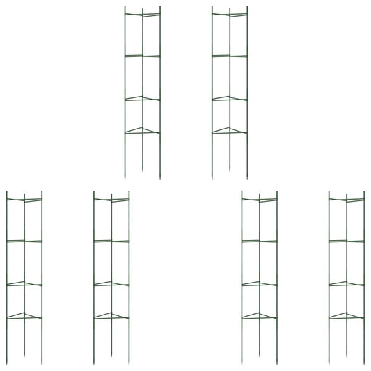 vidaXL Κλουβιά για Ντομάτες 6 Τεμ. 154 εκ. Ατσάλι και Πολυπροπυλένιο