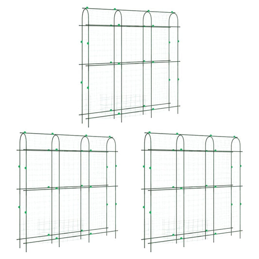vidaXL Καφασωτά Κήπου για Αναρριχώμενα Φυτά 3 τεμ. Πλαίσιο U Ατσάλι