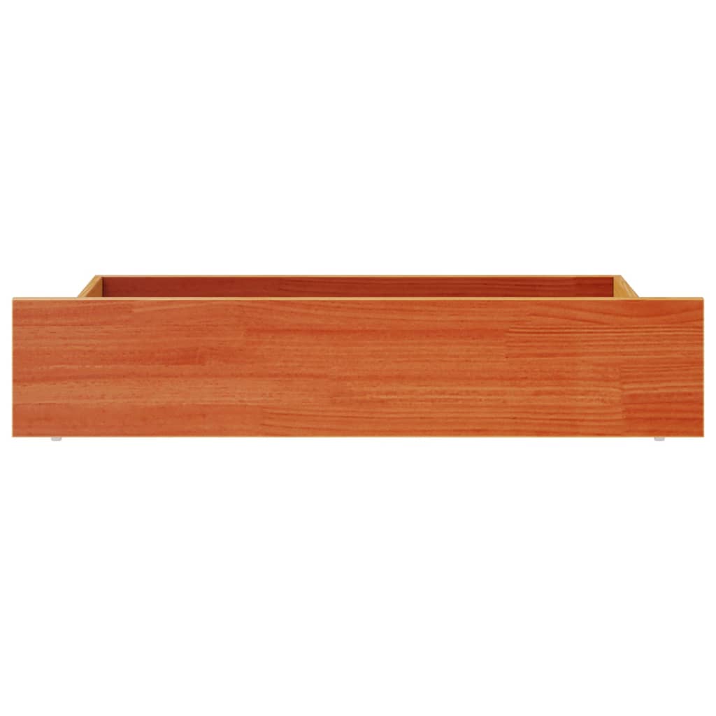 vidaXL Συρτάρια Κρεβατιού 4 τεμ Καφέ Κεριού Μασίφ Ξύλο Πεύκου