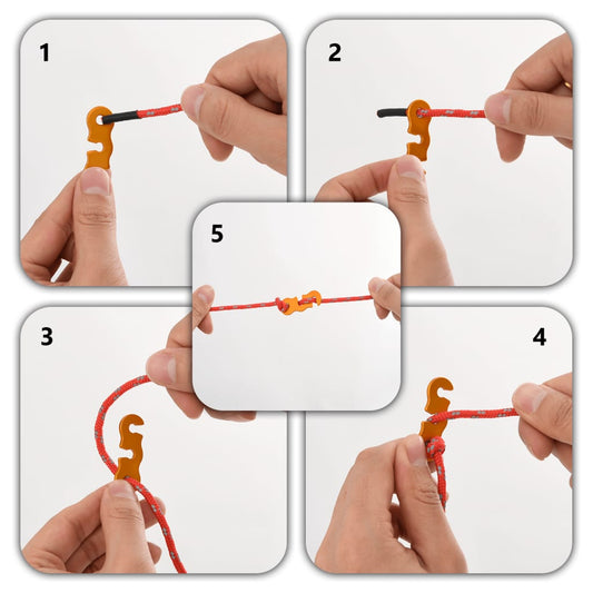 vidaXL Σχοινιά με Εντατήρες Σκηνής με Κλειδιά Ανακλ. 8 τεμ. 4 μ. 4 χιλ