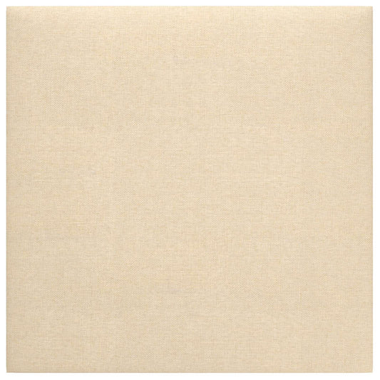vidaXL Κεφαλάρι Τοίχου 12 pcs Κρεμ 30 x 30 cm ύφασμα