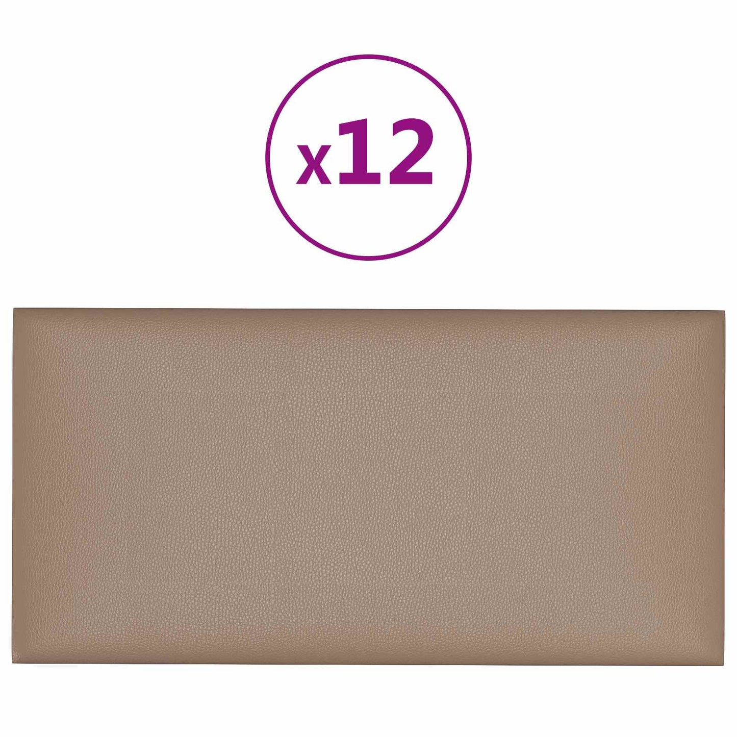 vidaXL Κεφαλάρι Τοίχου 12 pcs Καπουτσίνο 60 x 30 cm ύφασμα