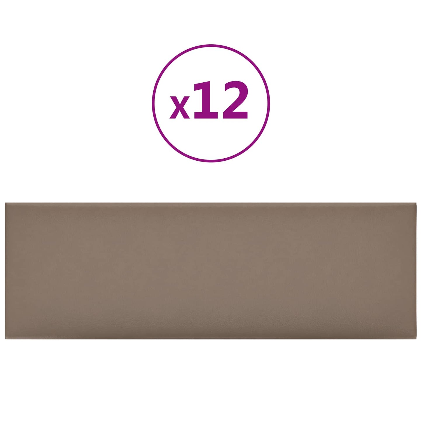 vidaXL Κεφαλάρι Τοίχου 12 pcs Καπουτσίνο 90 x 30 cm ύφασμα