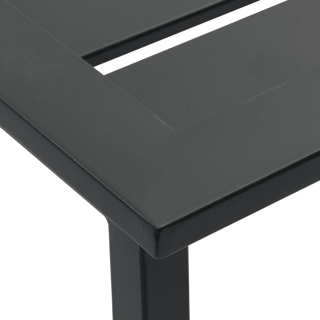 vidaXL Σκαμπό Μπαρ 2Τεμ. Μαύρα 38x38x80 εκ. Ατσάλι με Ηλ. Βαφή Πούδρας