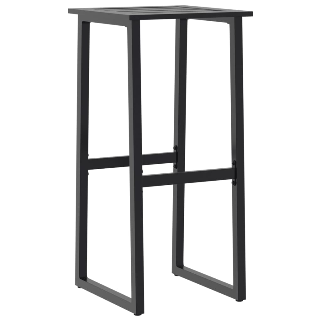 vidaXL Σκαμπό Μπαρ 4Τεμ. Μαύρα 38x38x80 εκ. Ατσάλι με Ηλ. Βαφή Πούδρας