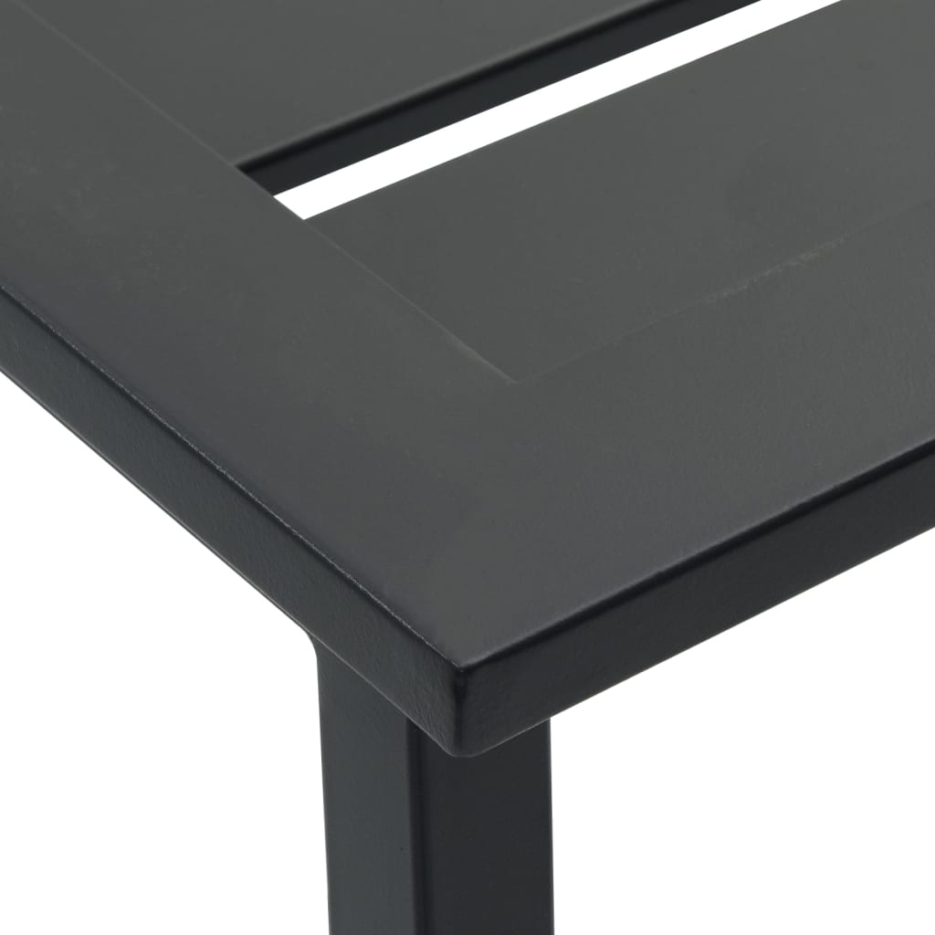 vidaXL Σκαμπό Μπαρ 4Τεμ. Μαύρα 38x38x80 εκ. Ατσάλι με Ηλ. Βαφή Πούδρας