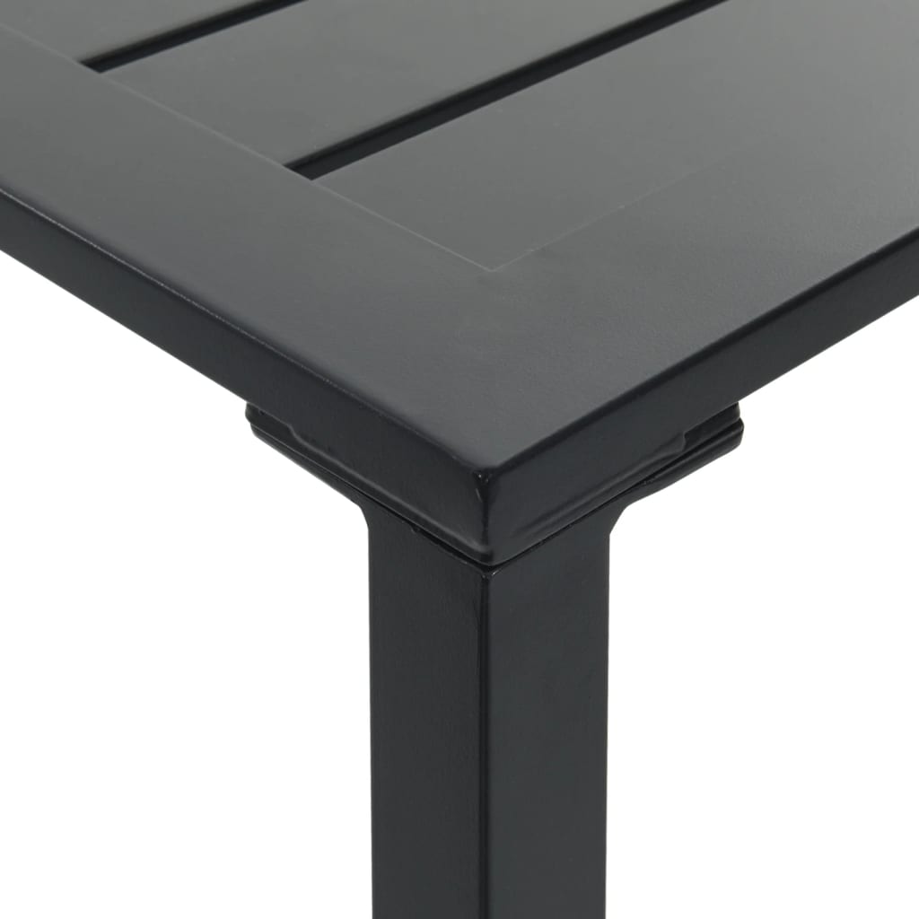 vidaXL Τραπέζι Μπαρ Μαύρο 100x50x110εκ. από Ατσάλι με Ηλ. Βαφή Πούδρας