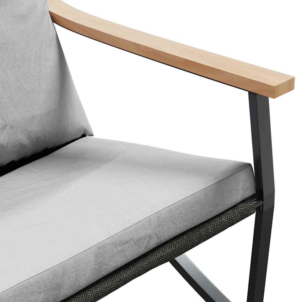 vidaXL Παγκάκι Κήπου 120 εκ. από Ατσάλινο με Μαξιλάρι