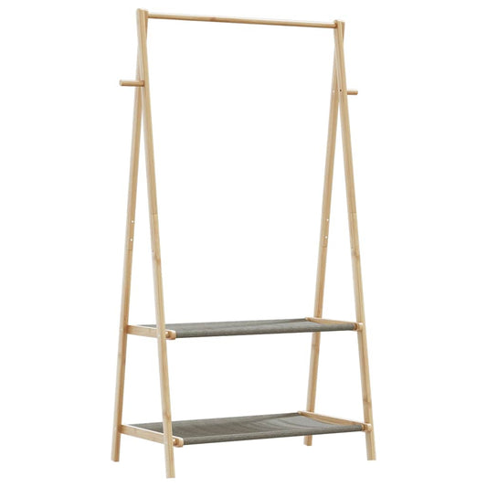 vidaXL Κρεμάστρα Ρούχων με Ράφια 96x45,5x150,5 εκ. Μπαμπού
