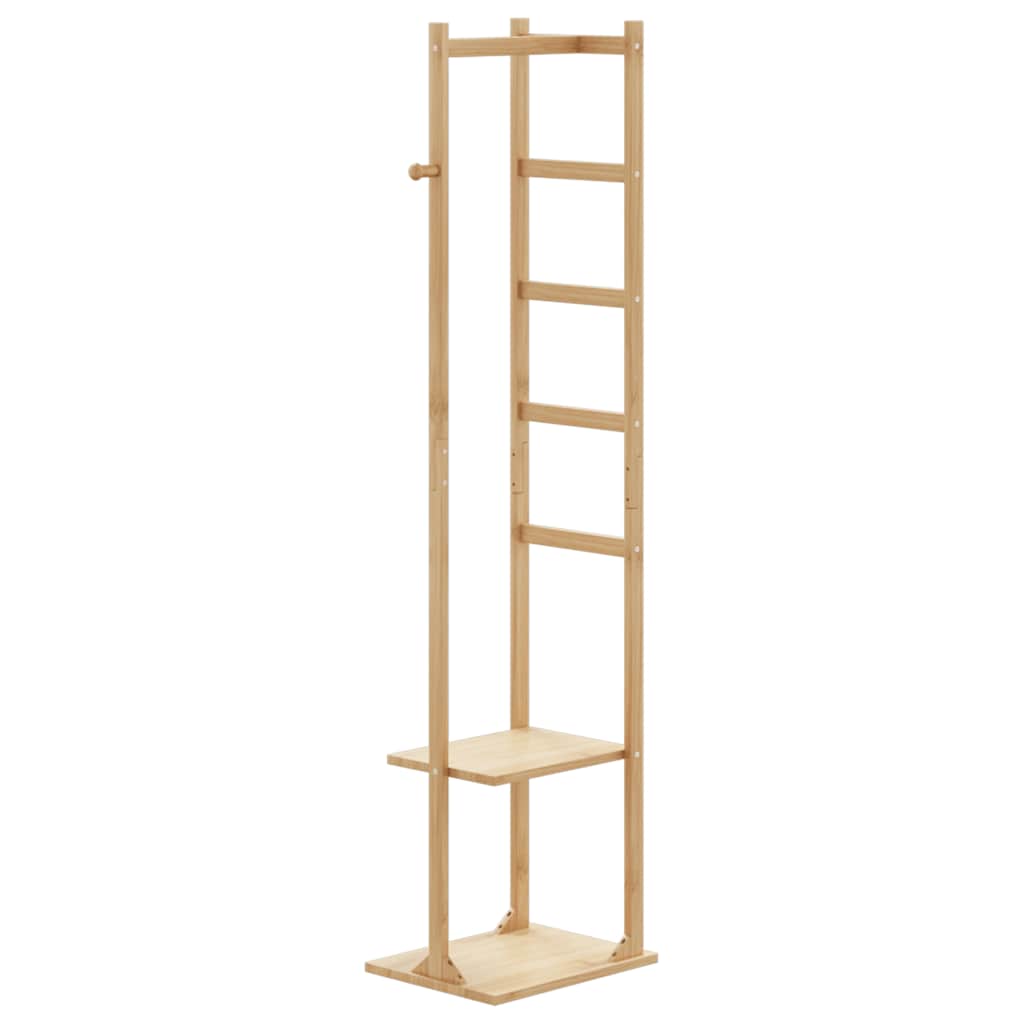 vidaXL Βάση για Ρούχα με Γάντζους και Ράφια 38,5x30x156 εκ. από Μπαμπού