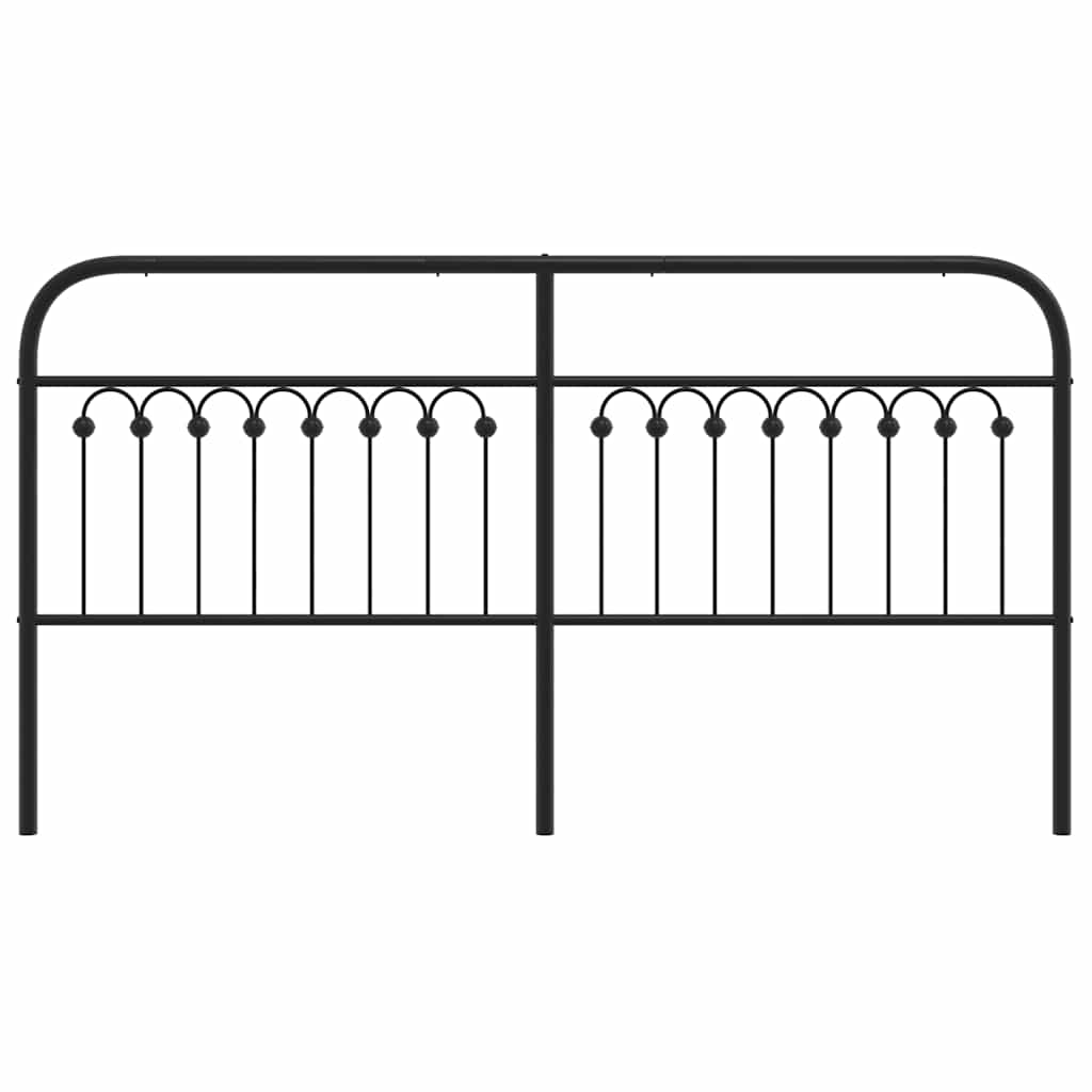 vidaXL Κεφαλάρι Μαύρο 180 εκ. Μεταλλικό