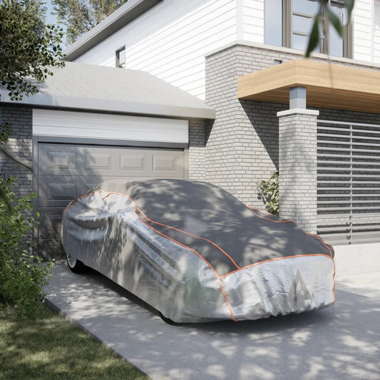vidaXL Κουκούλα Αυτοκινήτου Sedan Προστασίας από Χαλάζι Γκρι/Ασημί XXL