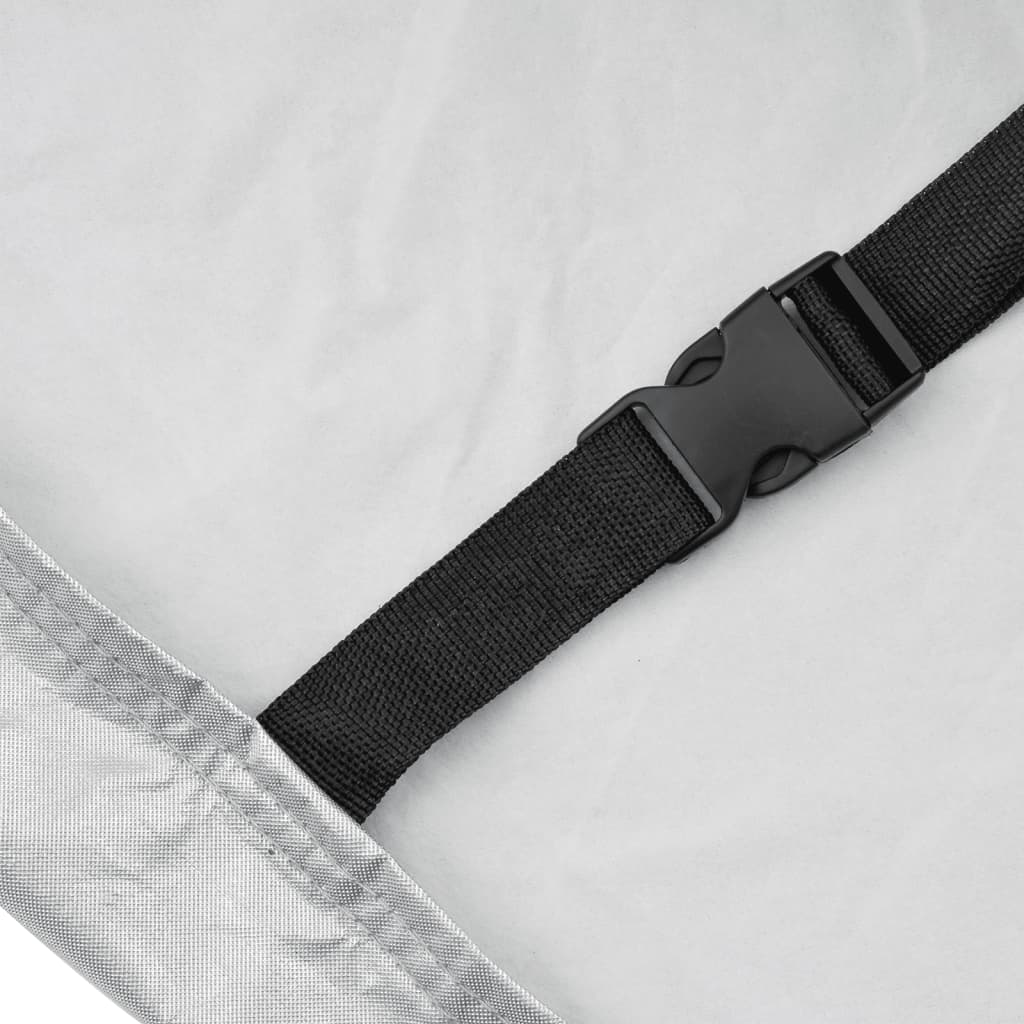 vidaXL Ημικουκούλα Αυτοκινήτου με Γάντζους Ασημί L PEVA