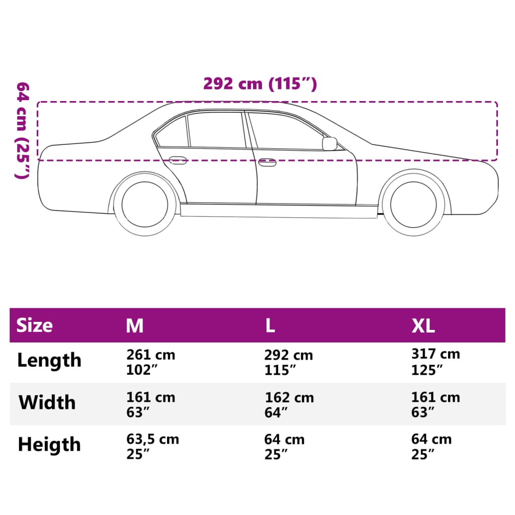 vidaXL Ημικουκούλα Αυτοκινήτου με Γάντζους Ασημί L PEVA
