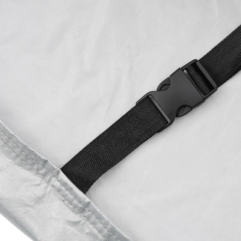 vidaXL Ημικουκούλα Αυτοκινήτου με Γάντζους Ασημί XL PEVA