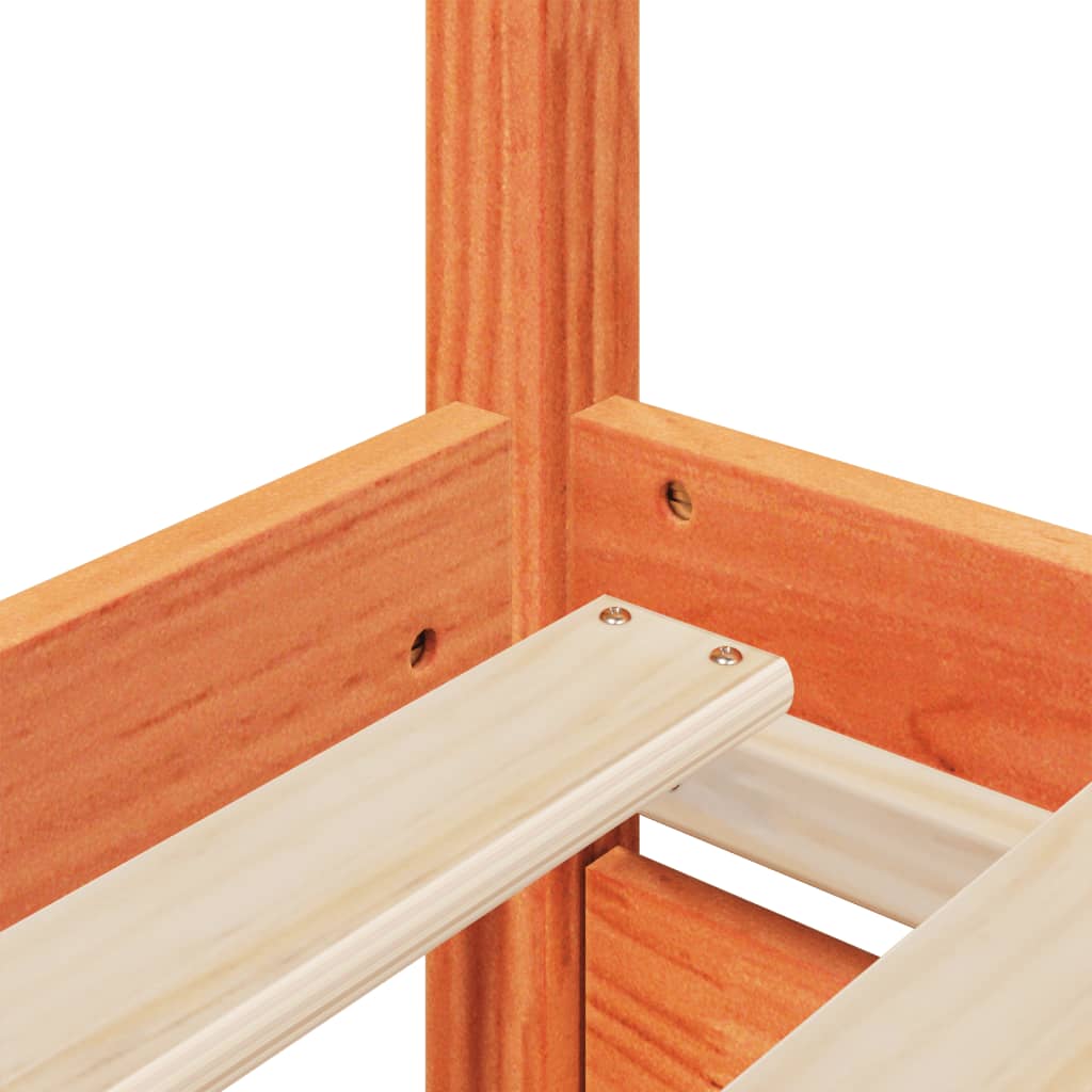 vidaXL Σκελετός Κρεβ. Χωρίς Στρώμα Καφέ Κεριού 90x200 εκ Μασίφ Πεύκο