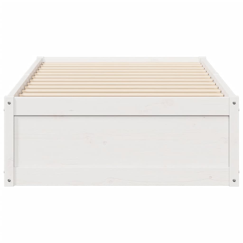 vidaXL Σκελετός Κρεβ. Χωρίς Στρώμα Λευκό 90x190 εκ Μασίφ Πεύκο