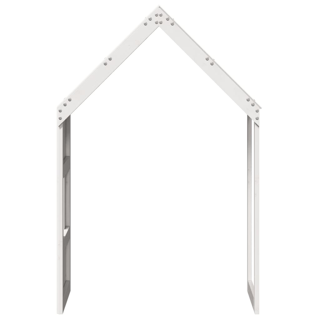 vidaXL Οροφή Κρεβατιού Παιδική Λευκό 60x89x134,5 εκ. Μασίφ Ξύλο Πεύκου