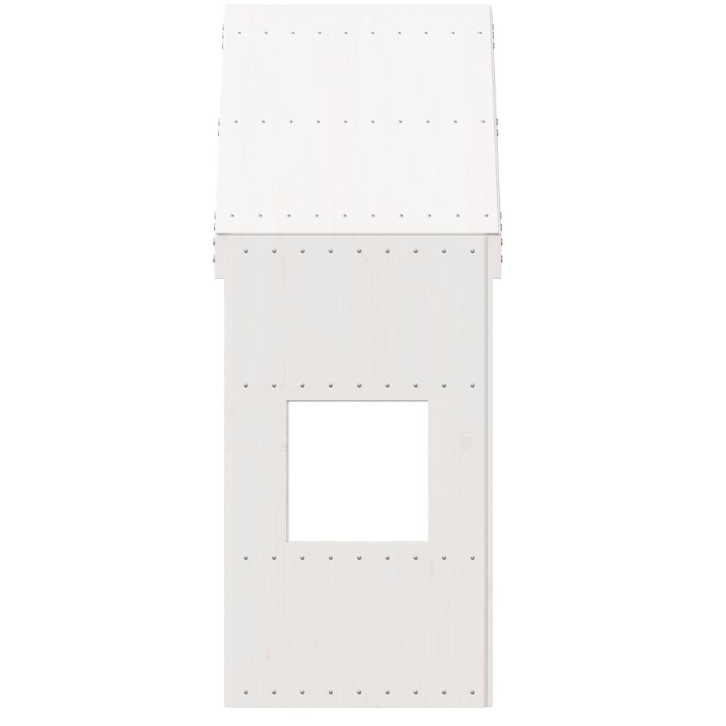 vidaXL Οροφή Κρεβατιού Παιδική Λευκό 55x99x139,5εκ Μασίφ Ξύλο Πεύκου