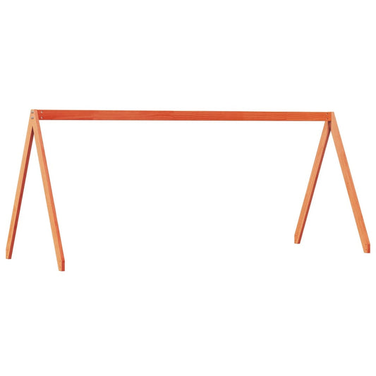 vidaXL Οροφή Κρεβατιού Παιδική Καφέ 209x95,5x88 εκ. Μασίφ Ξύλο Πεύκου