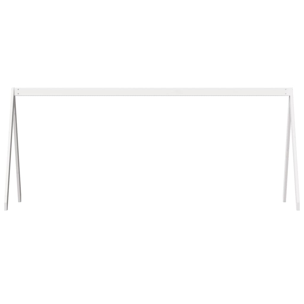 vidaXL Οροφή Κρεβατιού Παιδική Λευκό 209x85,5x88 εκ. Μασίφ Ξύλο Πεύκου