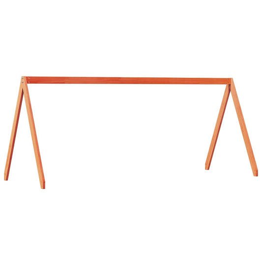 vidaXL Οροφή Κρεβατιού Παιδική Καφέ 209x85,5x88 εκ. Μασίφ Ξύλο Πεύκου