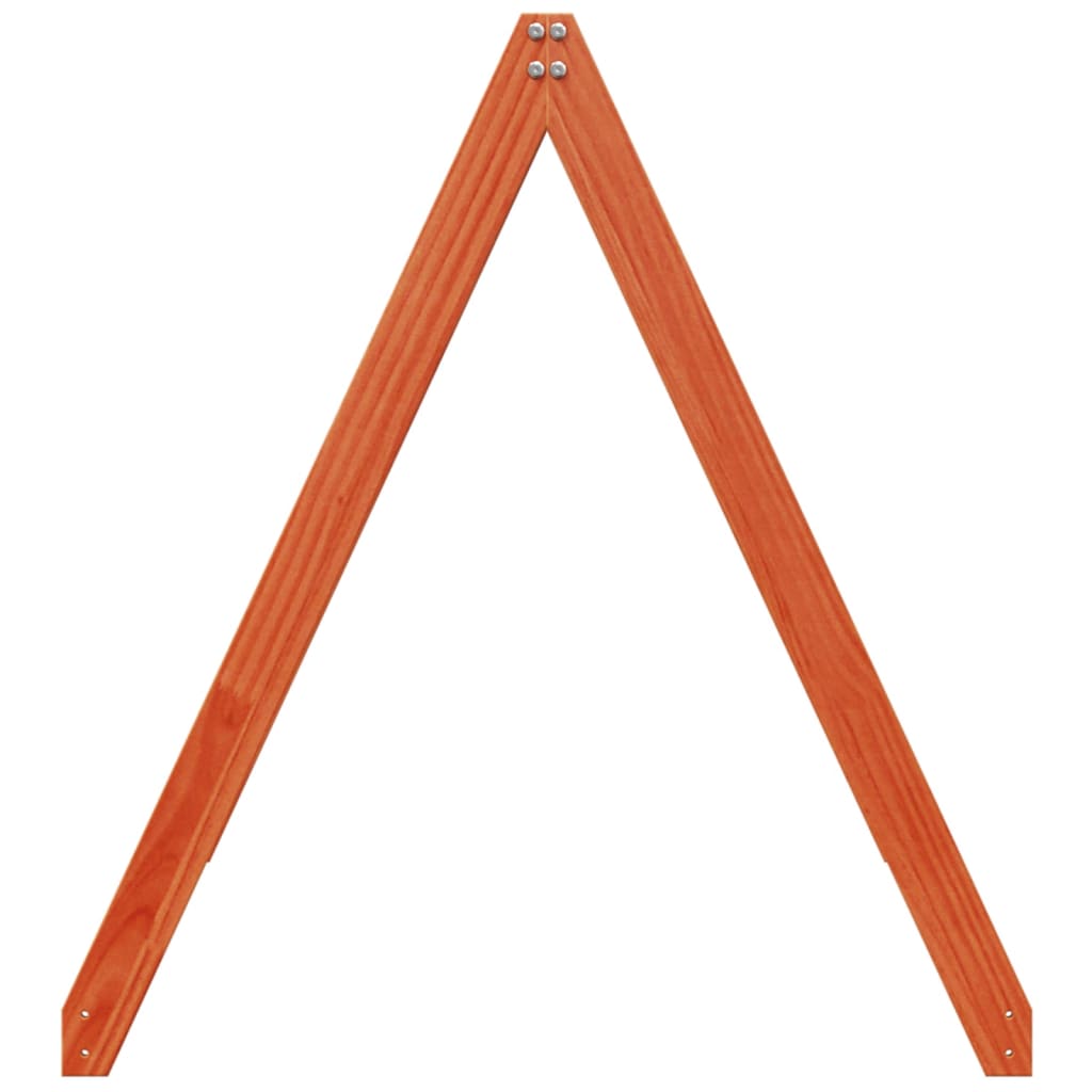 vidaXL Οροφή Κρεβατιού Παιδική Καφέ 209x85,5x88 εκ. Μασίφ Ξύλο Πεύκου