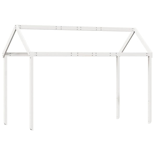 vidaXL Οροφή Κρεβατιού Παιδική Λευκό 217x85,5x154εκ. Μασίφ Ξύλο Πεύκου