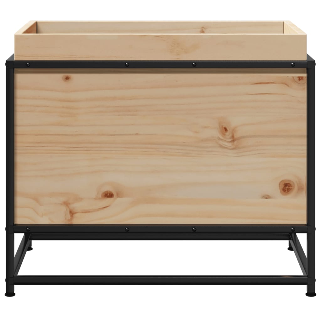 vidaXL Ζαρντινιέρα Λευκή 60x40x50 εκ από Μασίφ Ξύλο Πεύκου