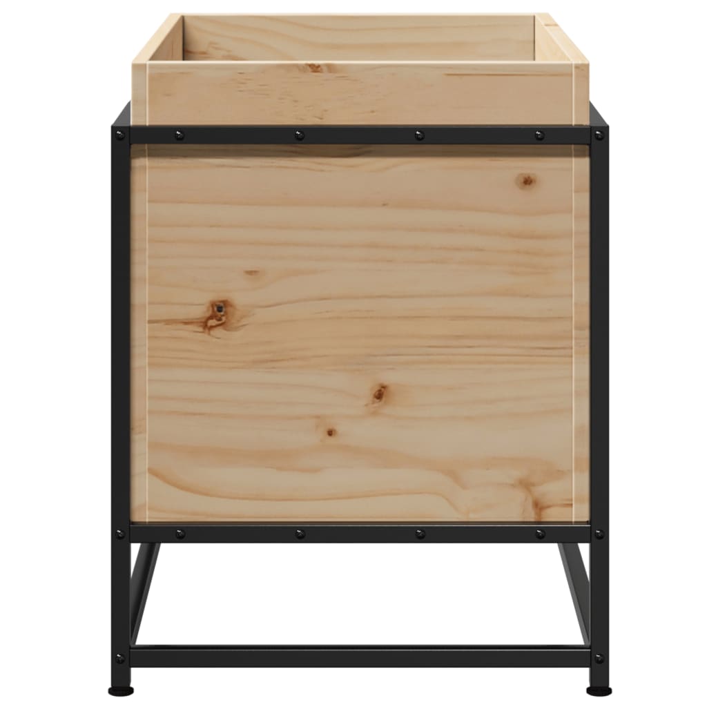 vidaXL Ζαρντινιέρα Λευκή 60x40x50 εκ από Μασίφ Ξύλο Πεύκου