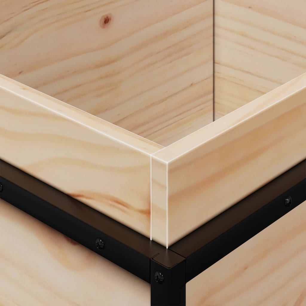 vidaXL Ζαρντινιέρα Λευκή 100x40x50 εκ από Μασίφ Ξύλο Πεύκου