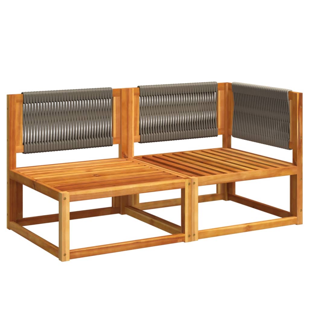 vidaXL Καναπές Κήπου Διθέσιος από Μασίφ Ξύλο Ακακίας με Μαξιλάρια