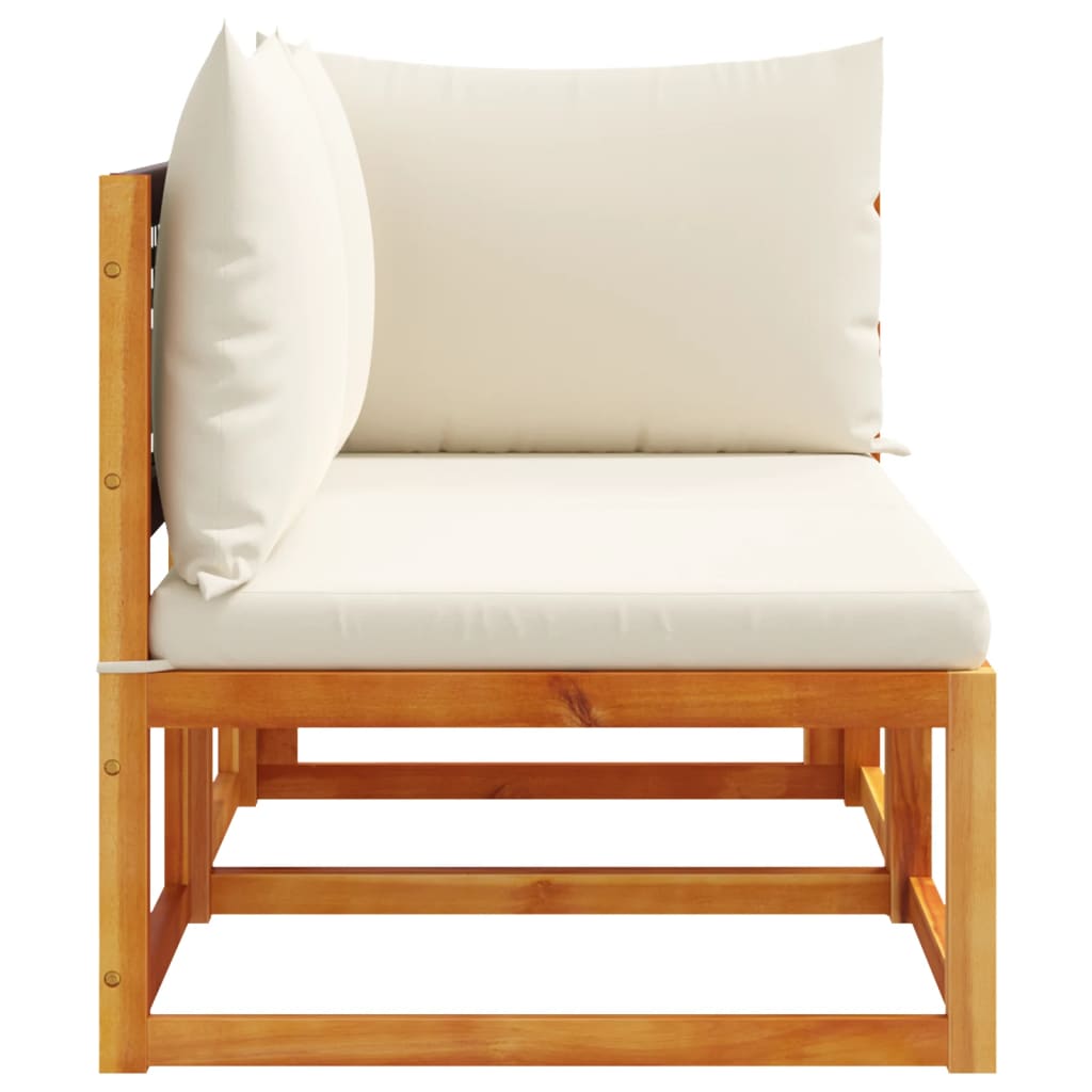 vidaXL Καναπές Κήπου Διθέσιος από Μασίφ Ξύλο Ακακίας με Μαξιλάρια