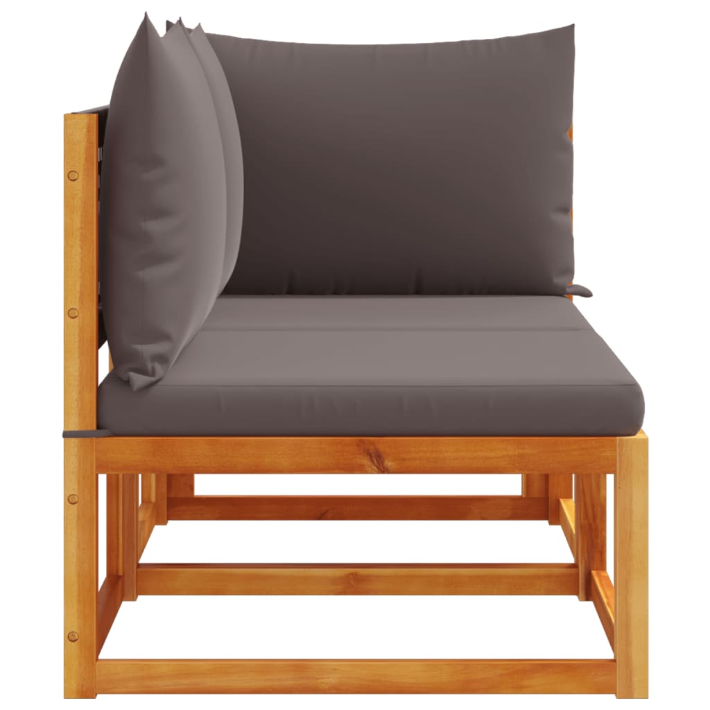 vidaXL Καναπές Κήπου Διθέσιος από Μασίφ Ξύλο Ακακίας με Μαξιλάρια