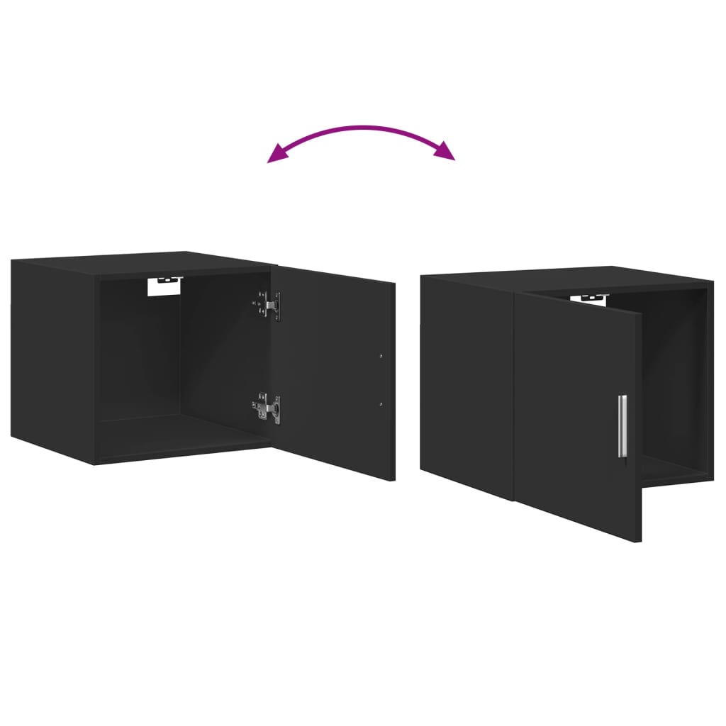 vidaXL Ντουλάπι Τοίχου Μαύρο 45x42,5x40 εκ. από Επεξεργασμένο Ξύλο