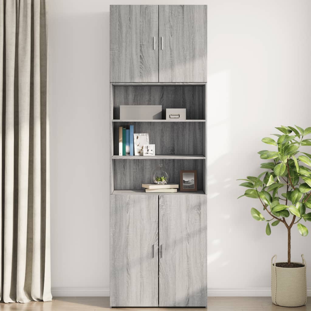 vidaXL Ντουλάπι Τοίχου Γκρι Sonoma 80x42,5x64 εκ. Επεξεργασμένο Ξύλο