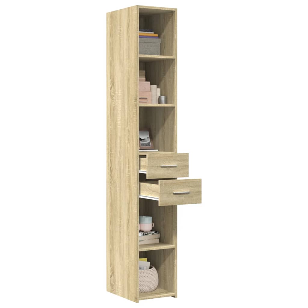 vidaXL Ντουλάπι Sonoma Δρυς 30x42,5x185 εκ. από Επεξεργασμένο Ξύλο