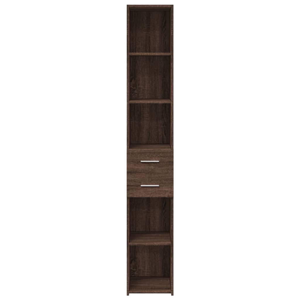 vidaXL Ντουλάπι Καφέ Δρυς 30x42,5x185 εκ. από Επεξεργασμένο Ξύλο