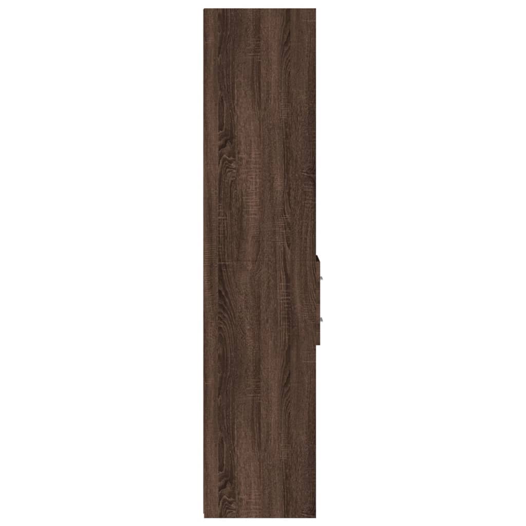 vidaXL Ντουλάπι Καφέ Δρυς 30x42,5x185 εκ. από Επεξεργασμένο Ξύλο