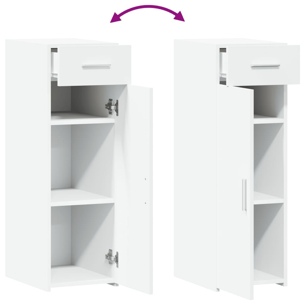 vidaXL Συρταριέρα Λευκή 30x42,5x93 εκ. από Επεξεργασμένο Ξύλο