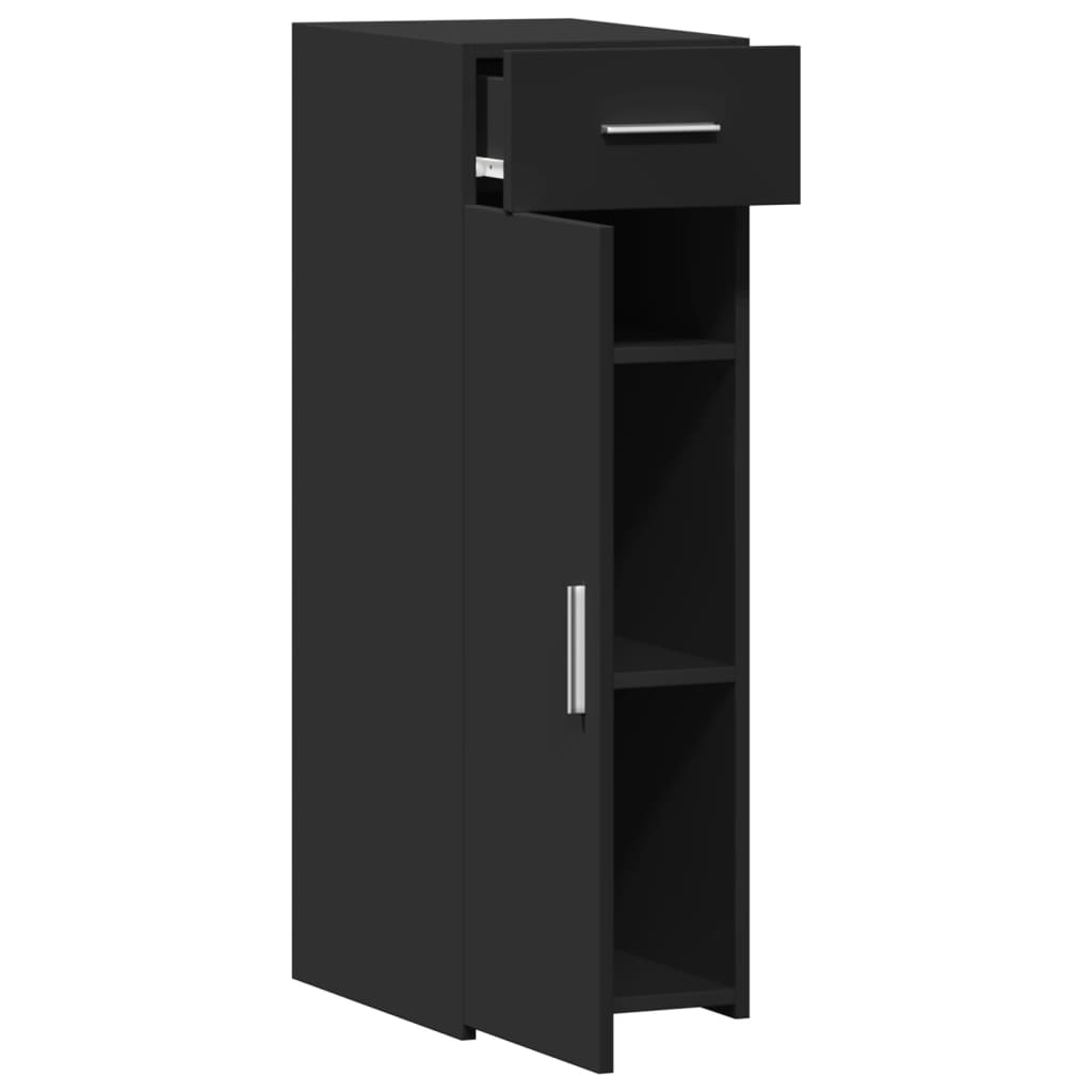 vidaXL Συρταριέρα Μαύρη 30x42,5x93 εκ. από Επεξεργασμένο Ξύλο