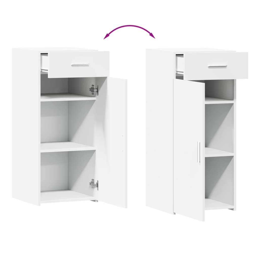 vidaXL Συρταριέρα Λευκή 40x42,5x93 εκ. από Επεξεργασμένο Ξύλο