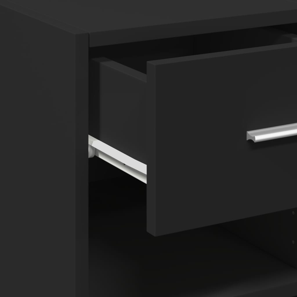 vidaXL Συρταριέρα Μαύρη 40x42,5x93 εκ. από Επεξεργασμένο Ξύλο