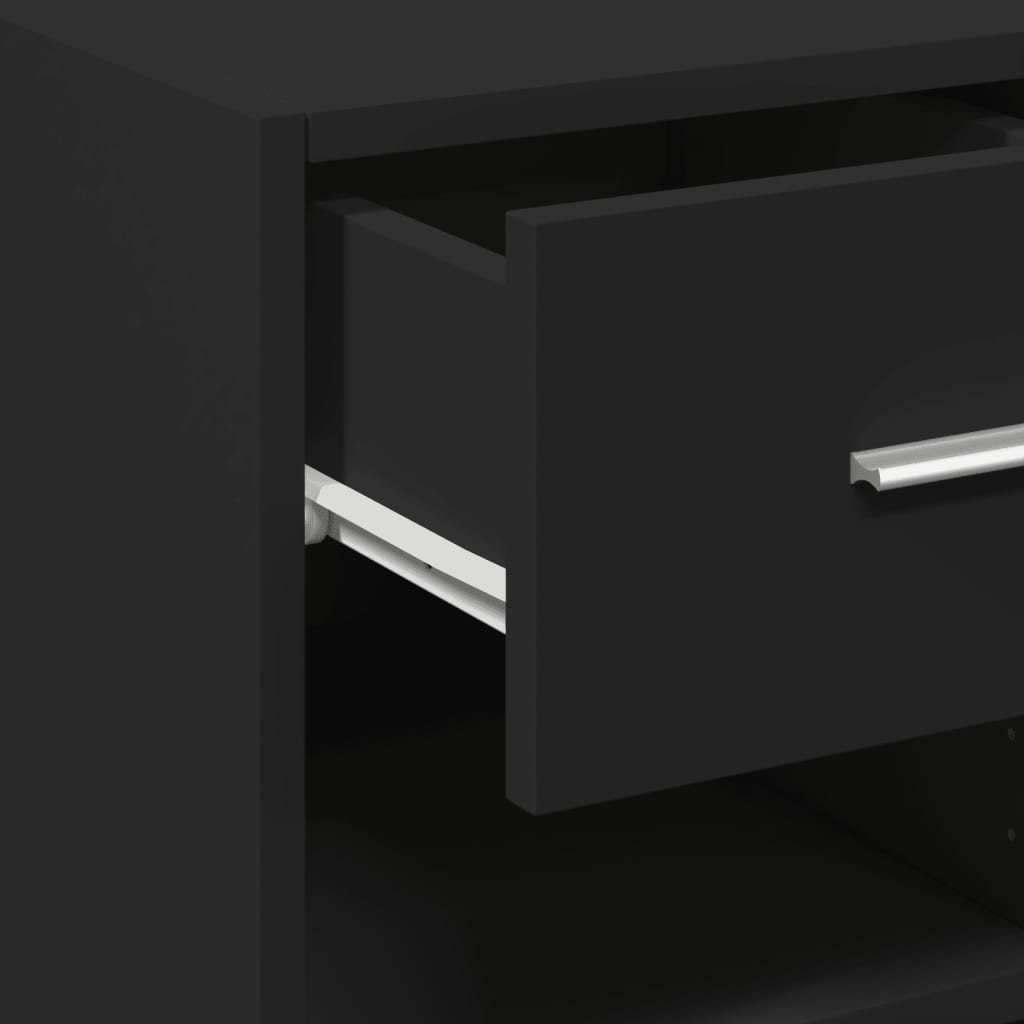 vidaXL Συρταριέρα Μαύρη 45x42,5x93 εκ. από Επεξεργασμένο Ξύλο