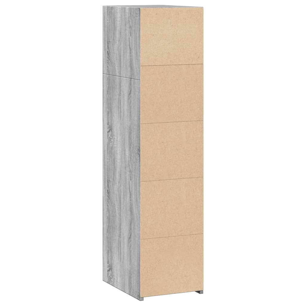 vidaXL Ντουλάπι Γκρι Sonoma 30x41x124 εκ. από Επεξεργασμένο Ξύλο