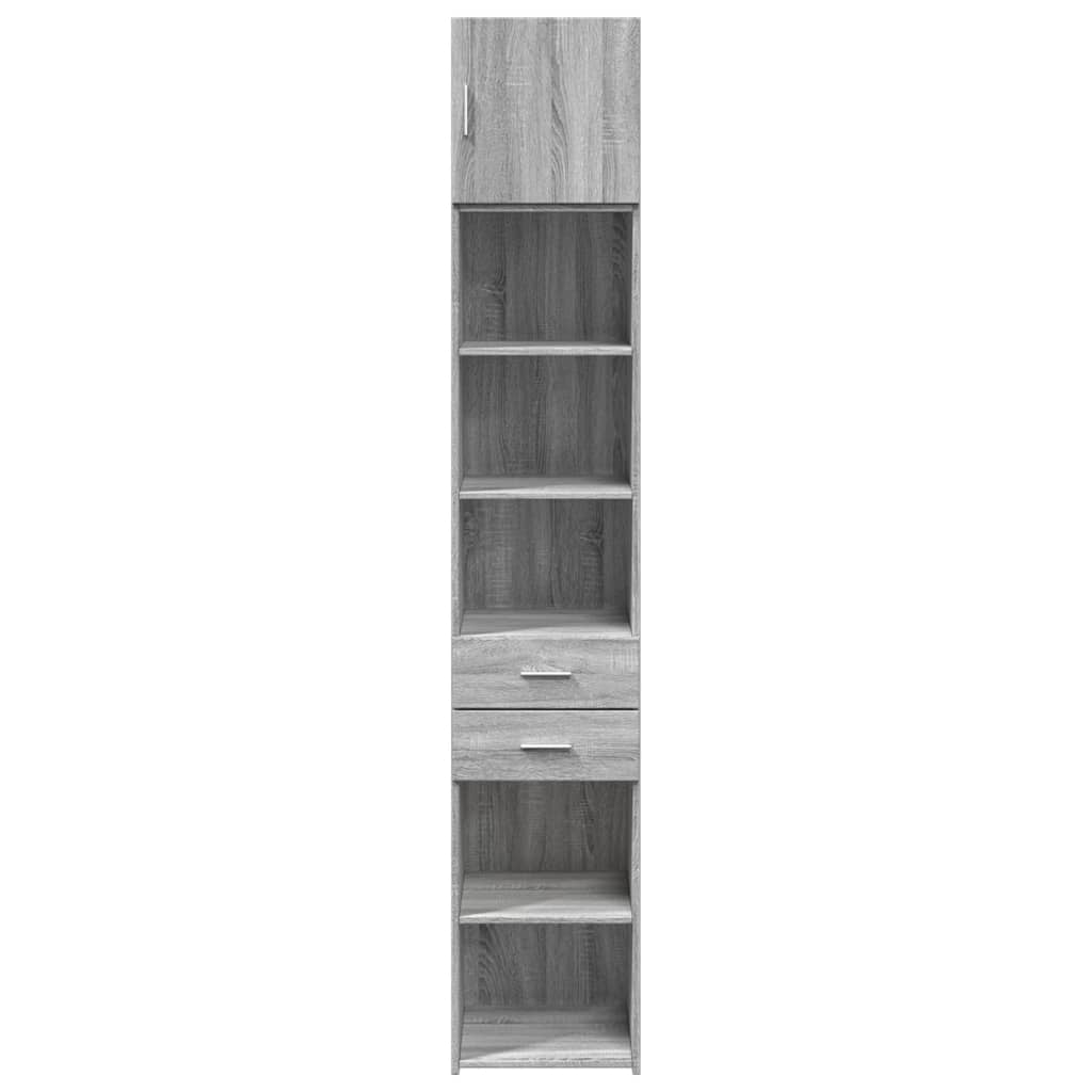 vidaXL Ντουλάπι Αποθήκευσης Στενό Δρυς 40x42,5x225 εκ. Επεξεργ. Ξύλο