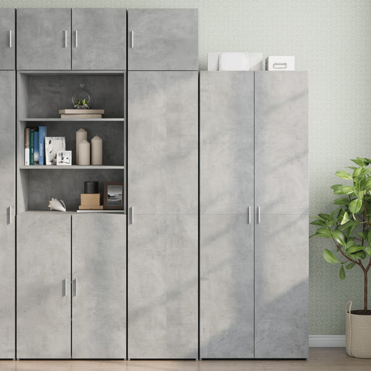 vidaXL Ντουλάπι Αποθήκευσης Στενό Γκρι 45x42,5x225 εκ. Επεξεργ. Ξύλο